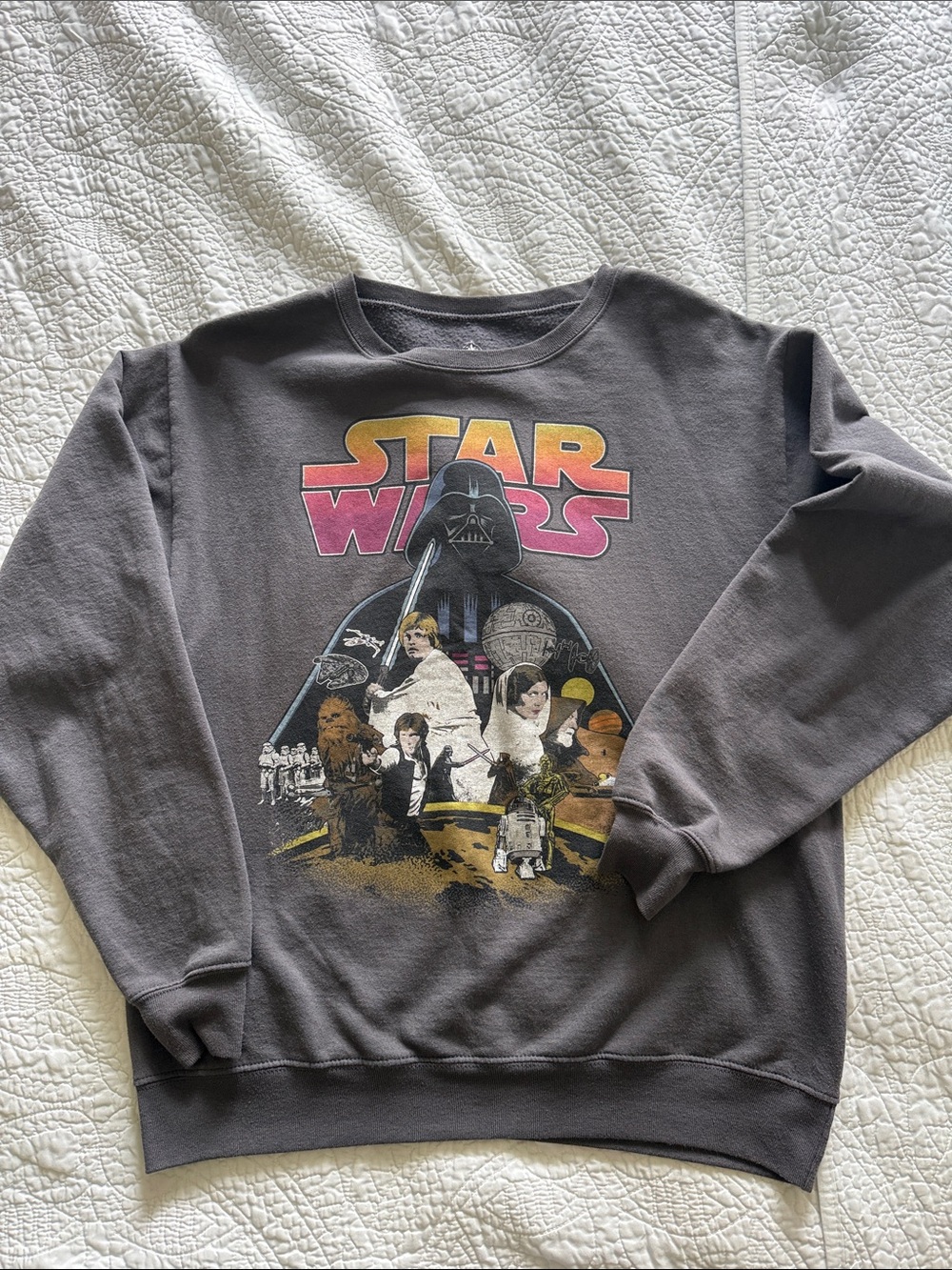 Star Wars Graphic Crewneck Sweatshirt - Charcoal Gray